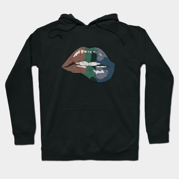 Rainbow Lips 3 Hoodie by Collagedream